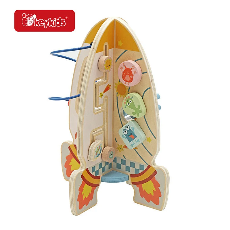 Factory Wholesale Space Wooden Activity Cube Toys for Kids Toddlers W12D586
