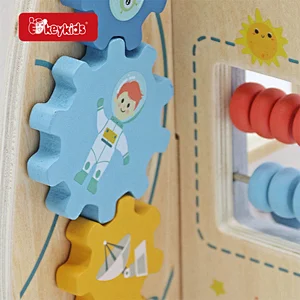 Factory Wholesale Space Wooden Activity Cube Toys for Kids Toddlers W12D586